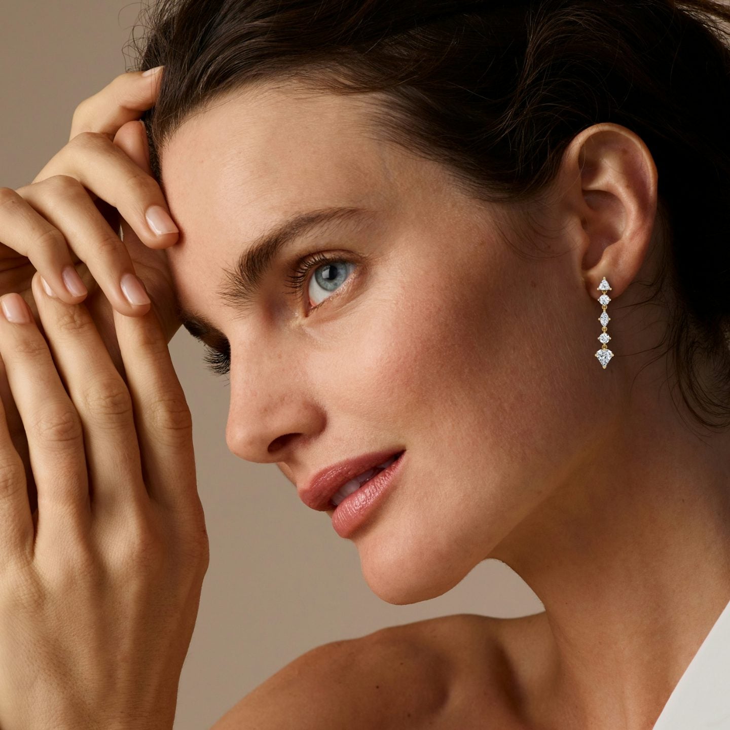 Mixed Drop Shield Earring