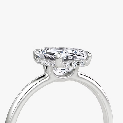 The Signature Pear Engagement Ring in Plain Standard Band