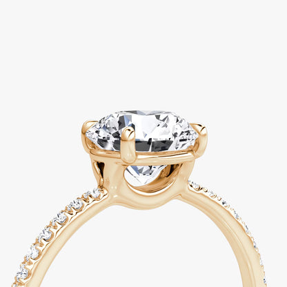 The Signature Oval Engagement Ring in Pave Standard Band