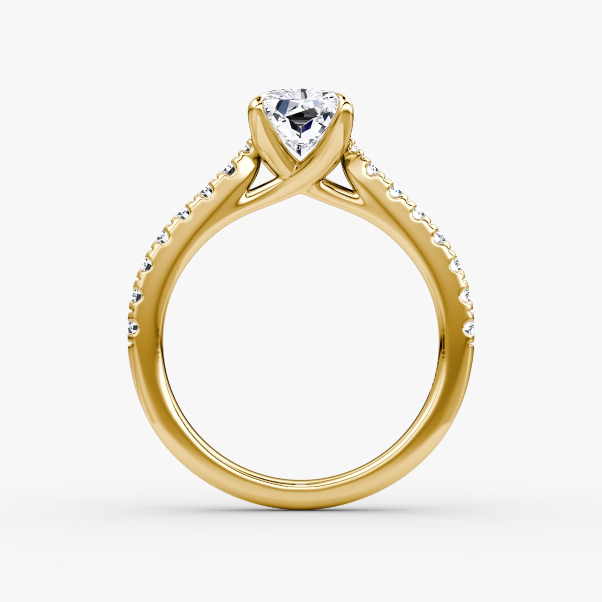 Trellis Cathedral Radiant Pave Engagement Ring