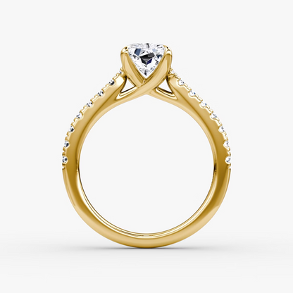 Trellis Cathedral Radiant Pave Engagement Ring