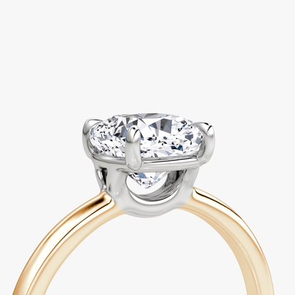 The Signature Cushion Engagement Ring in Plain Standard Band