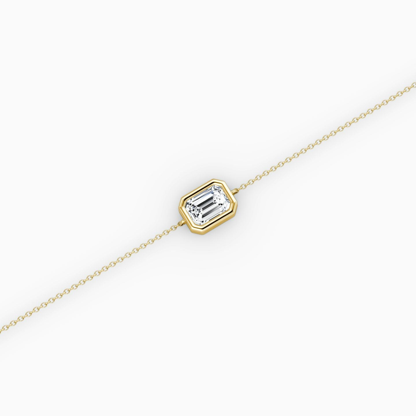 Emerald Bezel Solitaire Bracelet