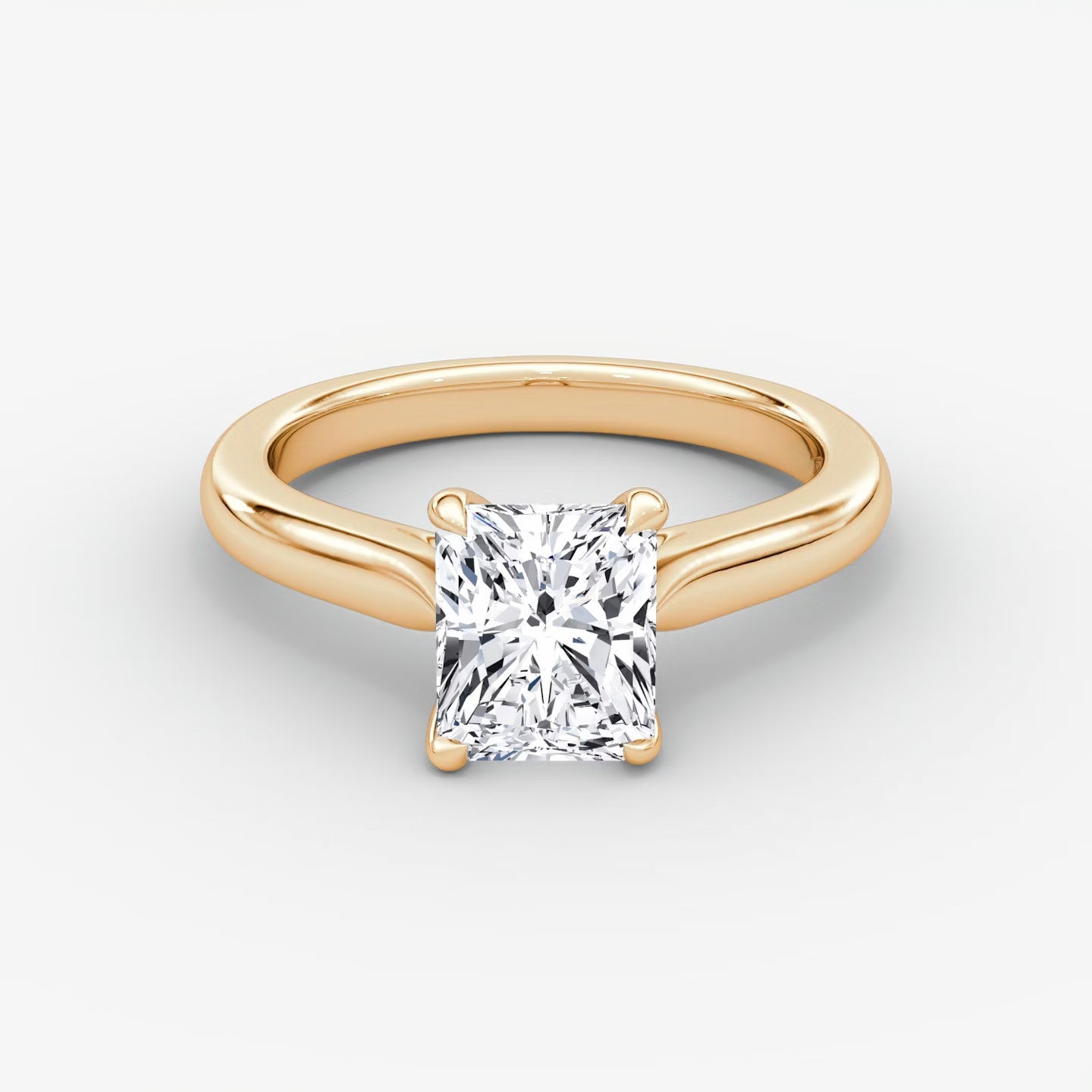Trellis Cathedral Radiant Plain Engagement Ring