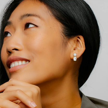 Round and Oval Signature Drop Earring