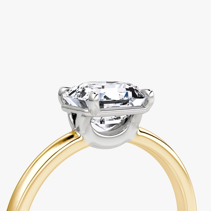 The Signature Asscher Engagement Ring in Large Band