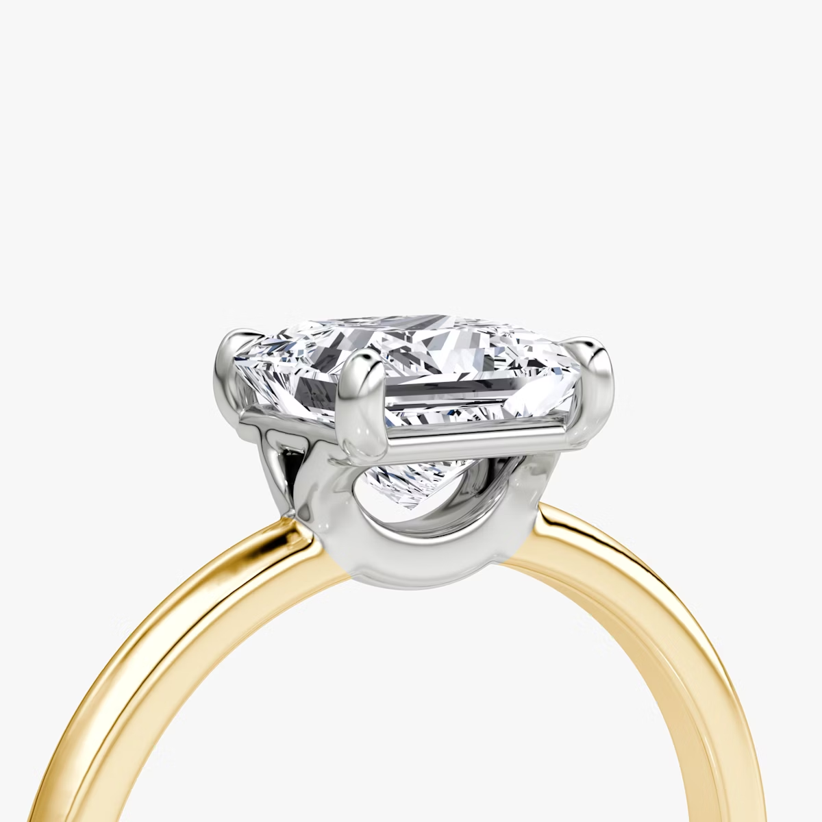 The Signature Princess Engagement Ring in Plain Standard Band