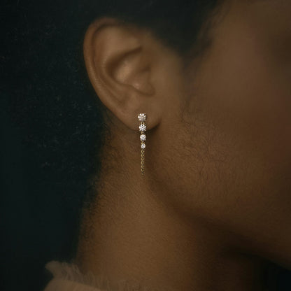 Linked Tennis Earring