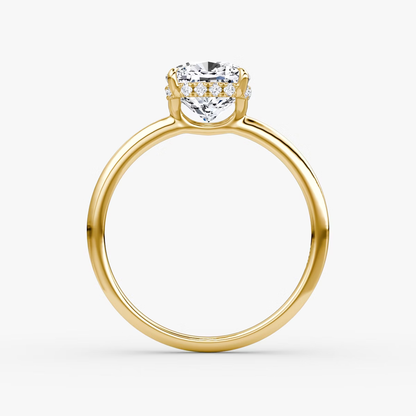 The Signature Cushion Engagement Ring in Plain Standard Band