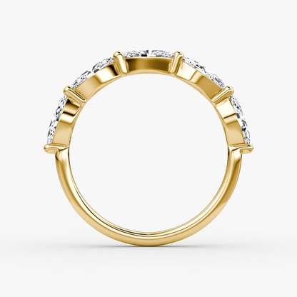 Single Shared Prong Marquise Band