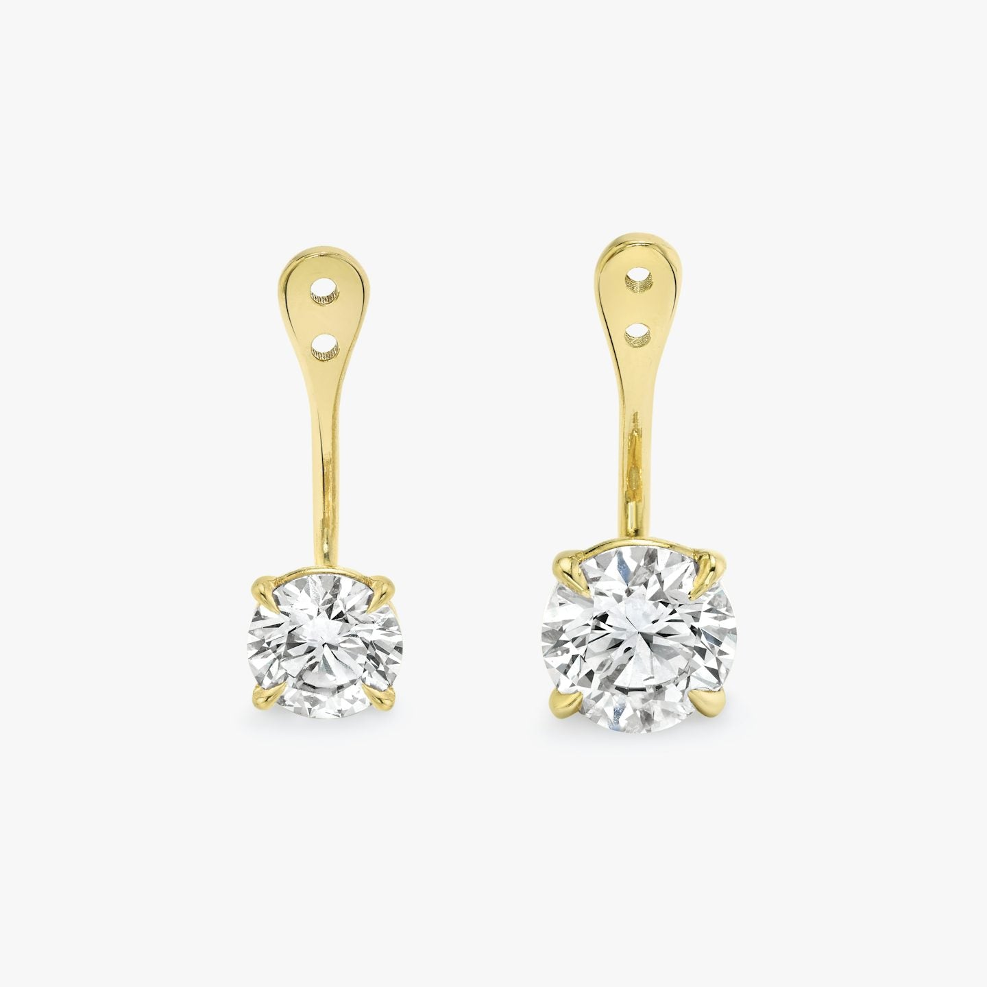 Round Solitaire Drop Ear Jacket