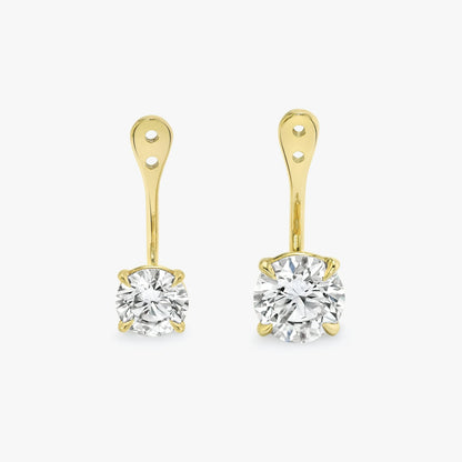 Round Solitaire Drop Ear Jacket