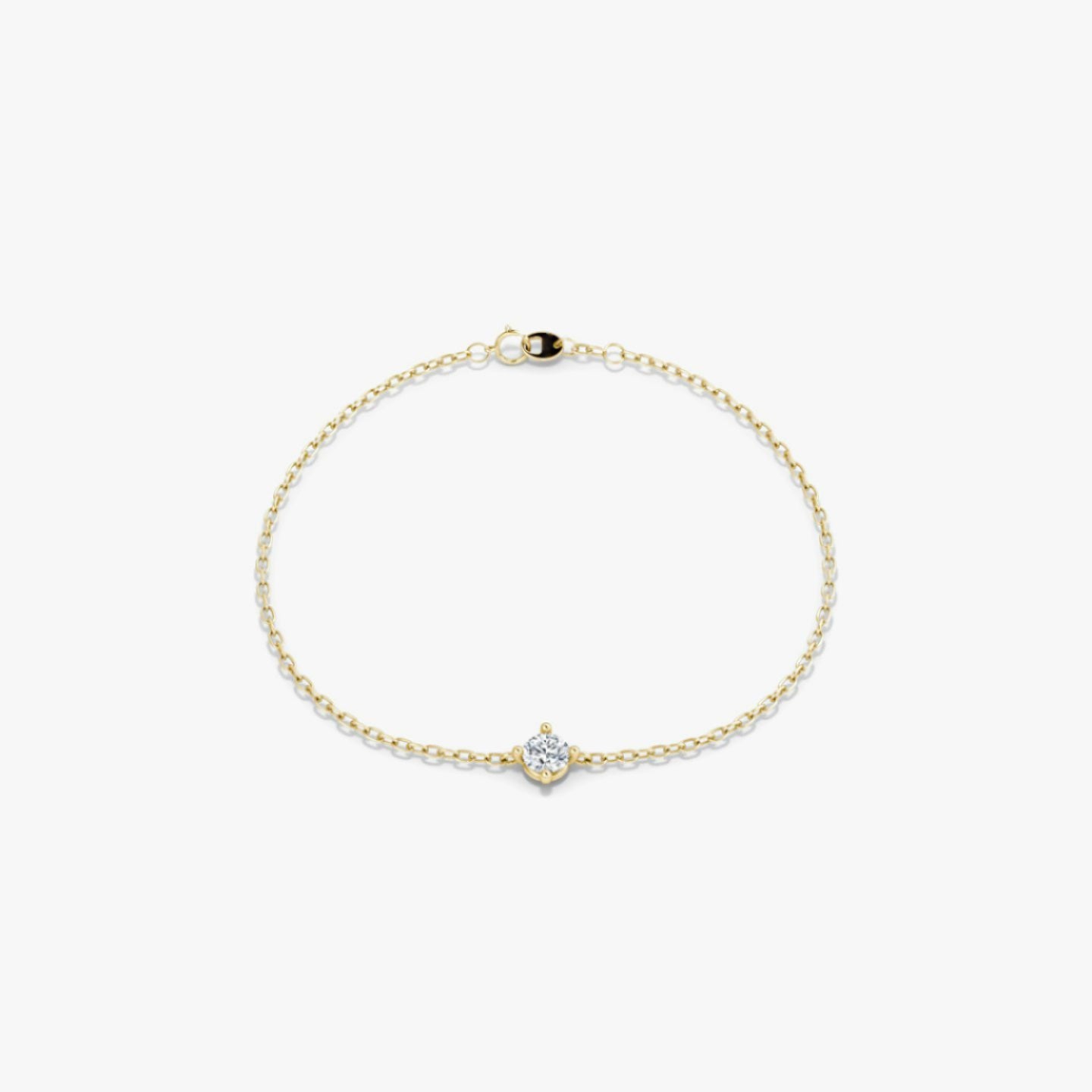 Round Petite Solitaire Bracelet