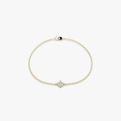 Round Petite Solitaire Bracelet