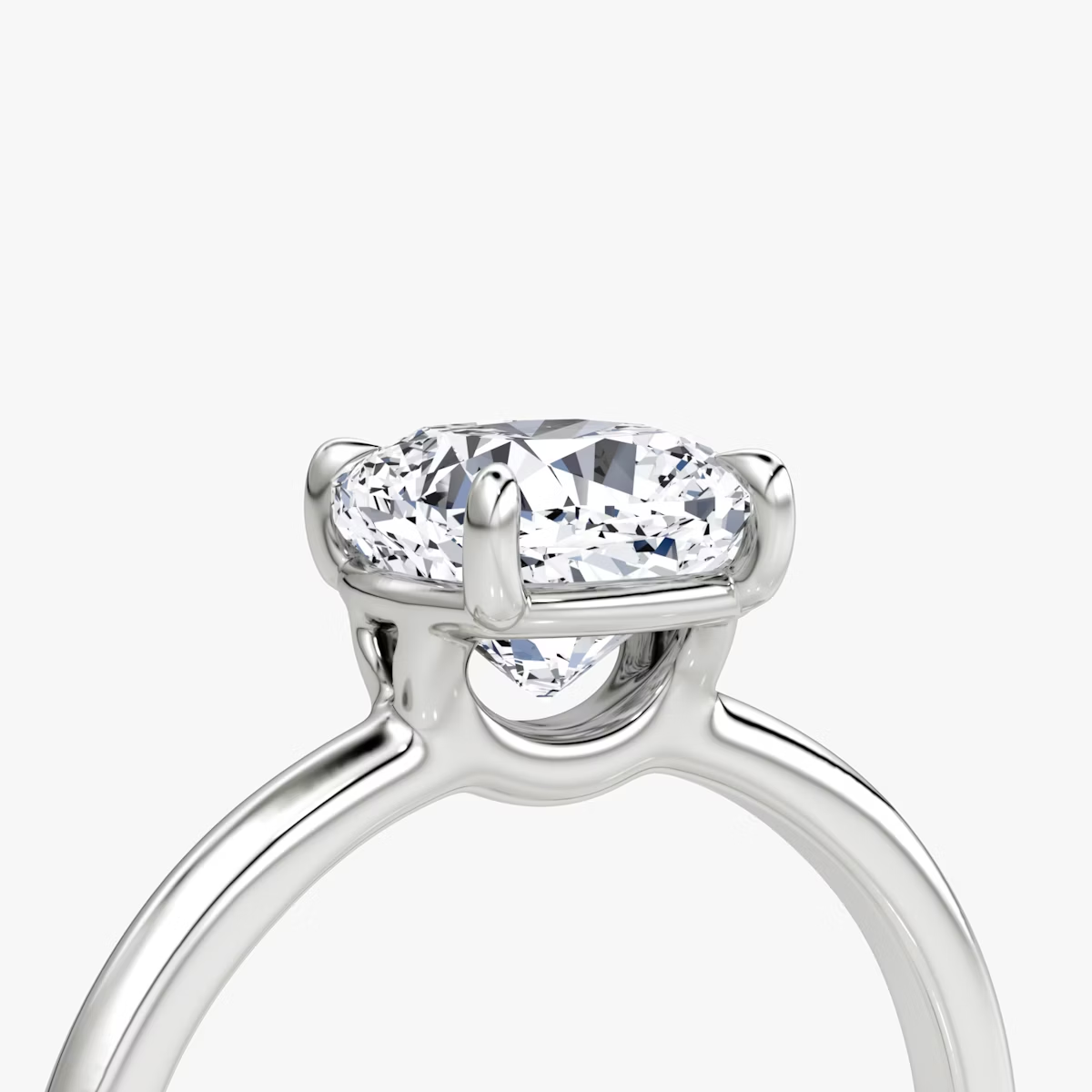 The Signature Cushion Engagement Ring in Large Band