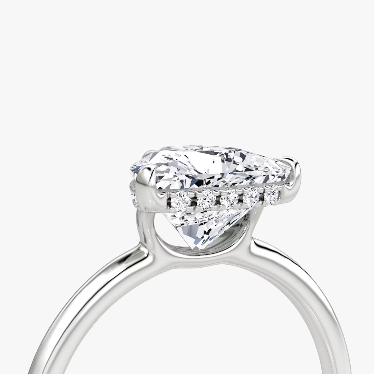 The Signature Trillion Engagement Ring in Plain Standard Band