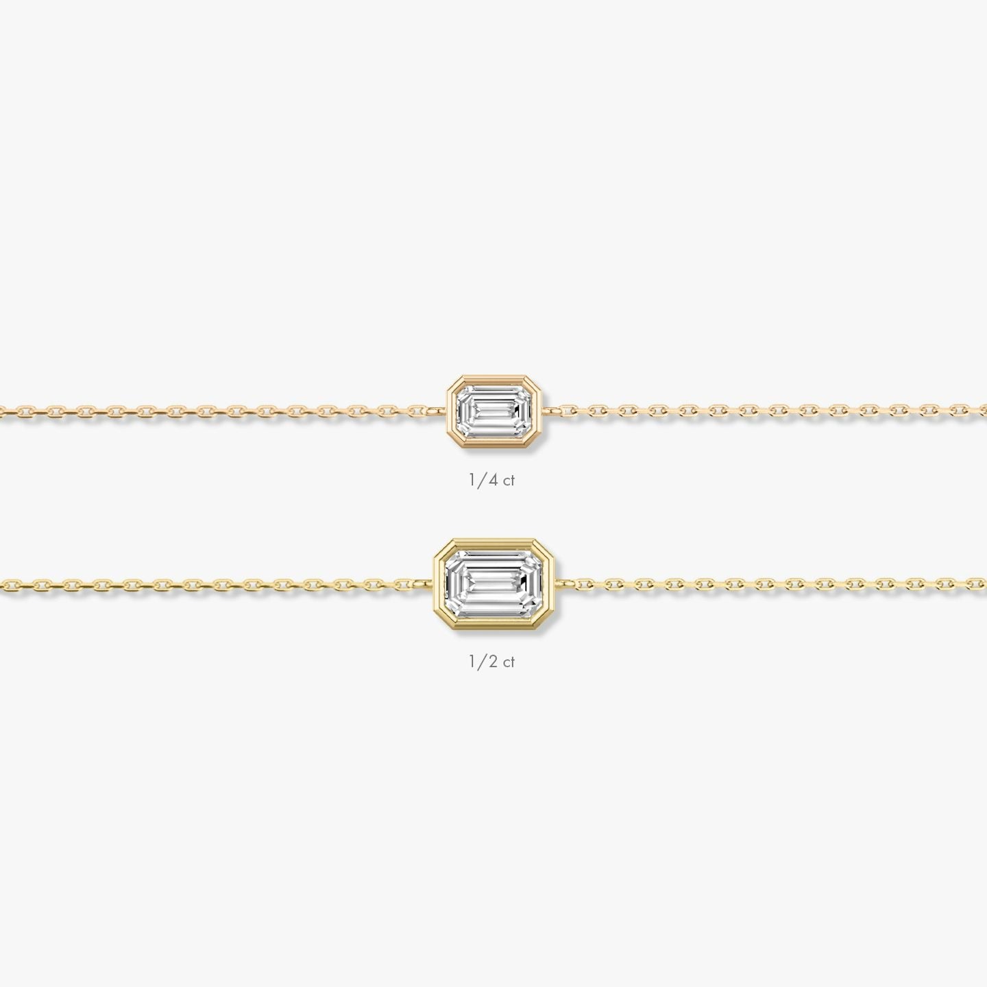Emerald Bezel Solitaire Bracelet