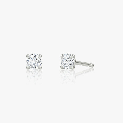 Petite Round Solitaire Stud