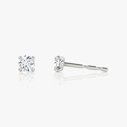 Petite Round Solitaire Stud