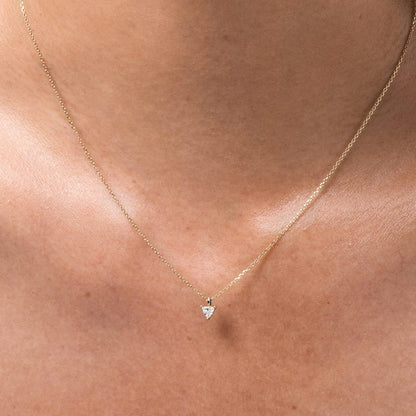 Trillion Petitie Solitaire Pendant