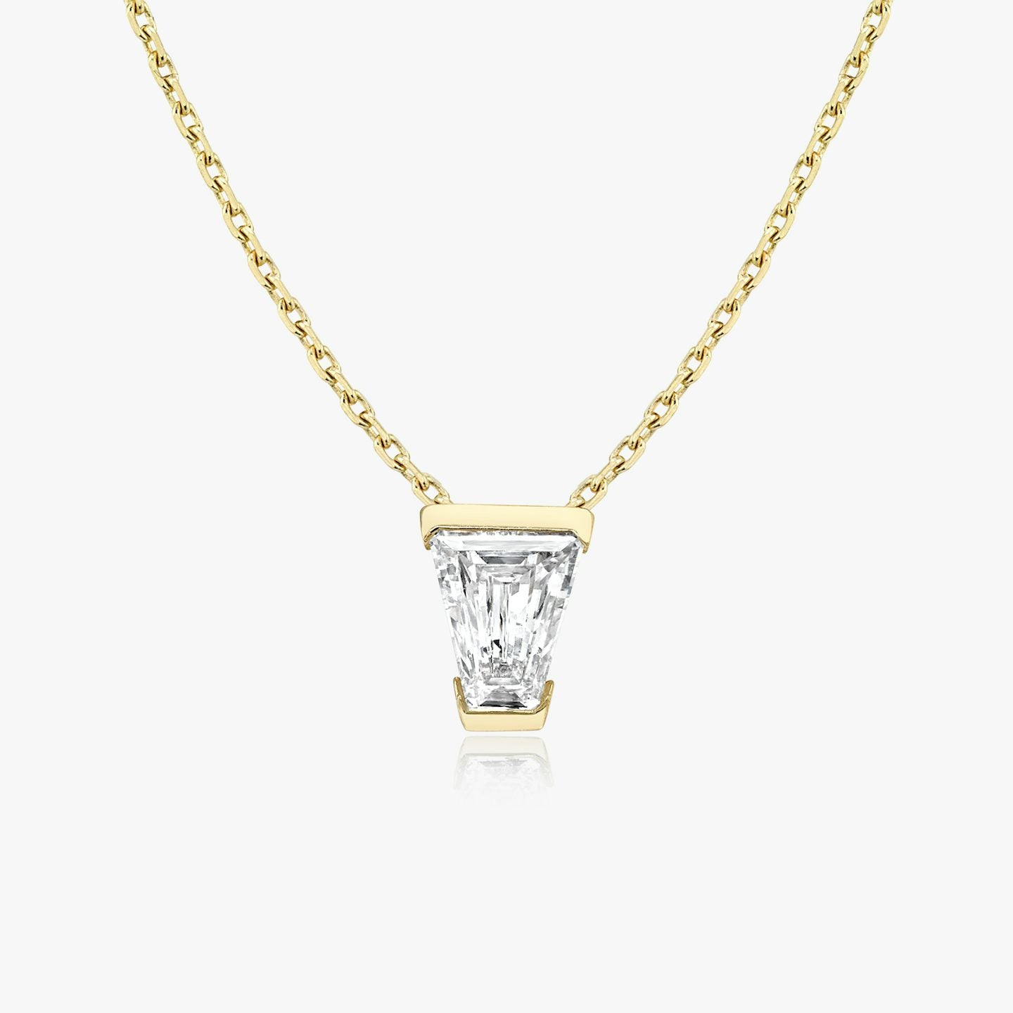 Knife Edge Semi Bezel Necklace