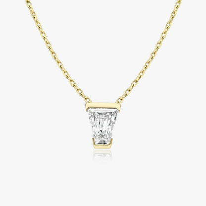 Knife Edge Semi Bezel Necklace