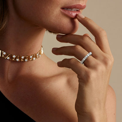 Alternating Shapes Eternity Band