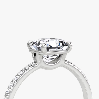 The Signature Asscher Engagement Ring in Large Band