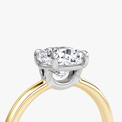 The Signature Cushion Engagement Ring in Plain Standard Band