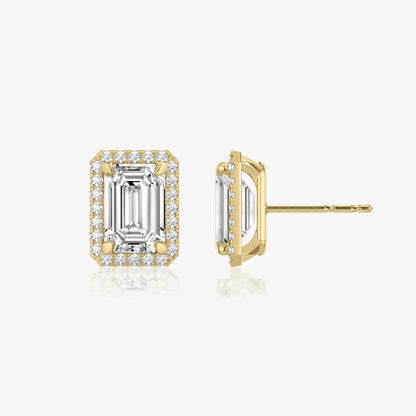Emerald Halo Stud