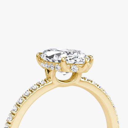 The Signature  Marquise Engagement Ring in Pave Standard Band