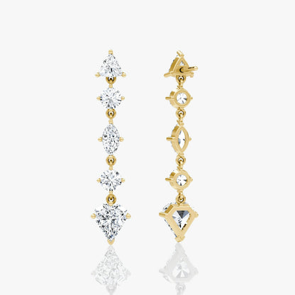 Mixed Drop Shield Earring