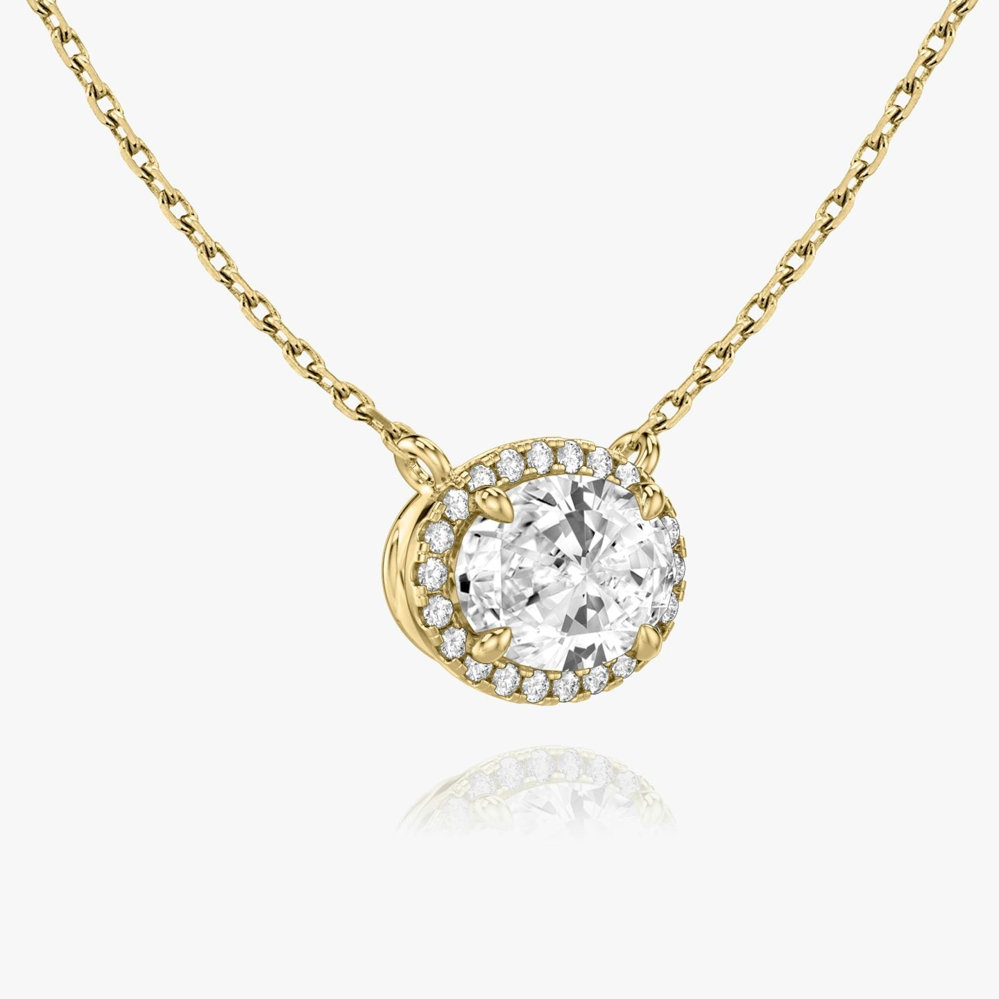 Oval Halo Necklace