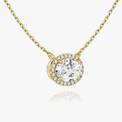 Oval Halo Necklace