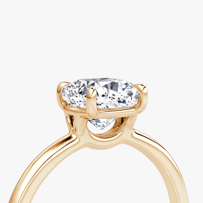 The Signature Cushion Engagement Ring in Plain Standard Band