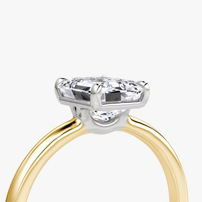 The Signature Emerald Engagement Ring in Large Band