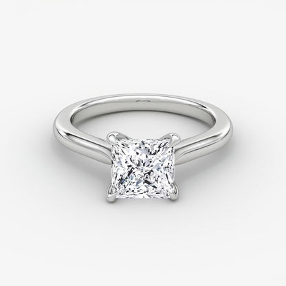 Trellis Cathedral Princess Plain Engagement Ring