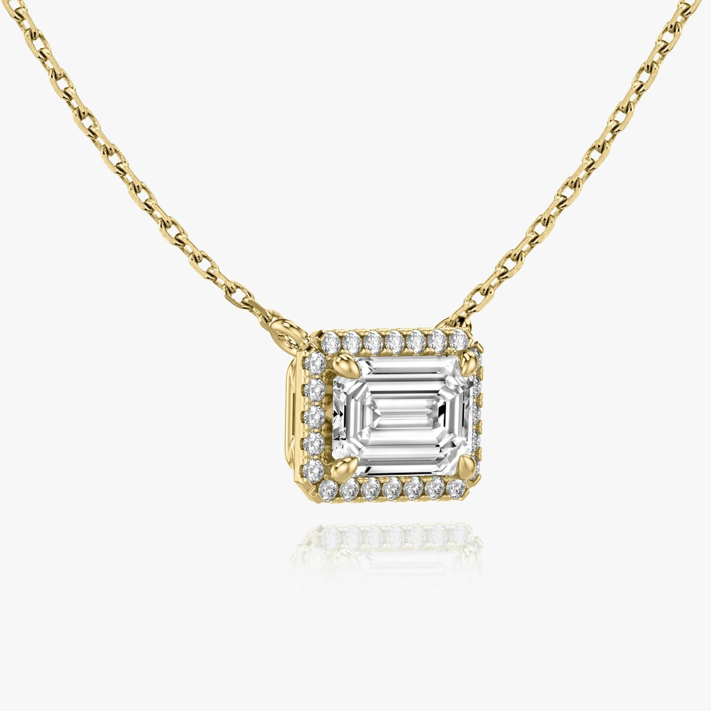 Emerald Halo Necklace