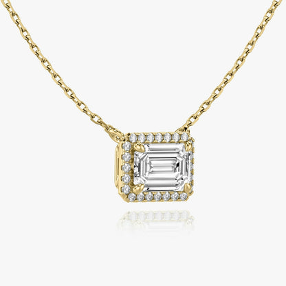 Emerald Halo Necklace