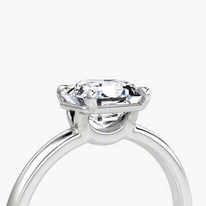 The Signature Asscher Engagement Ring in Large Band