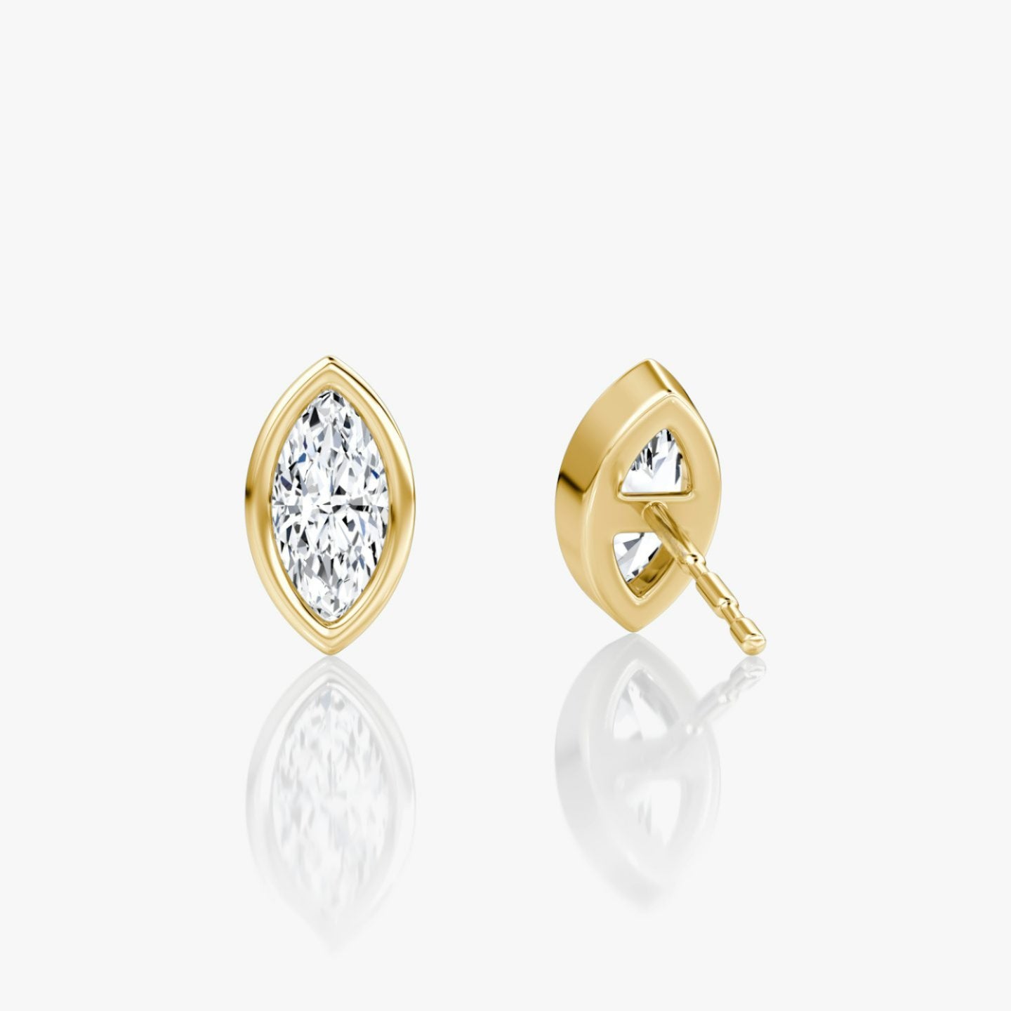 Marquise Bezel Solitaire Stud