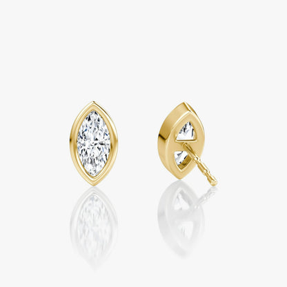 Marquise Bezel Solitaire Stud