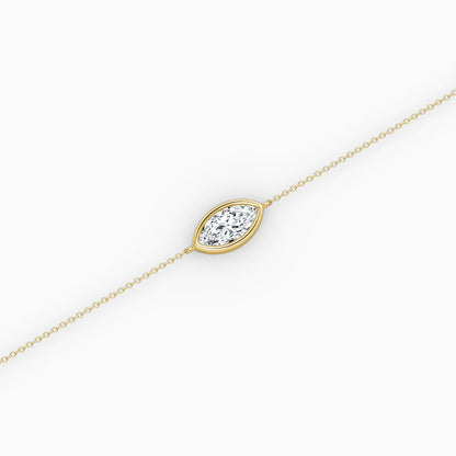 Marquise Bezel Solitaire Bracelet