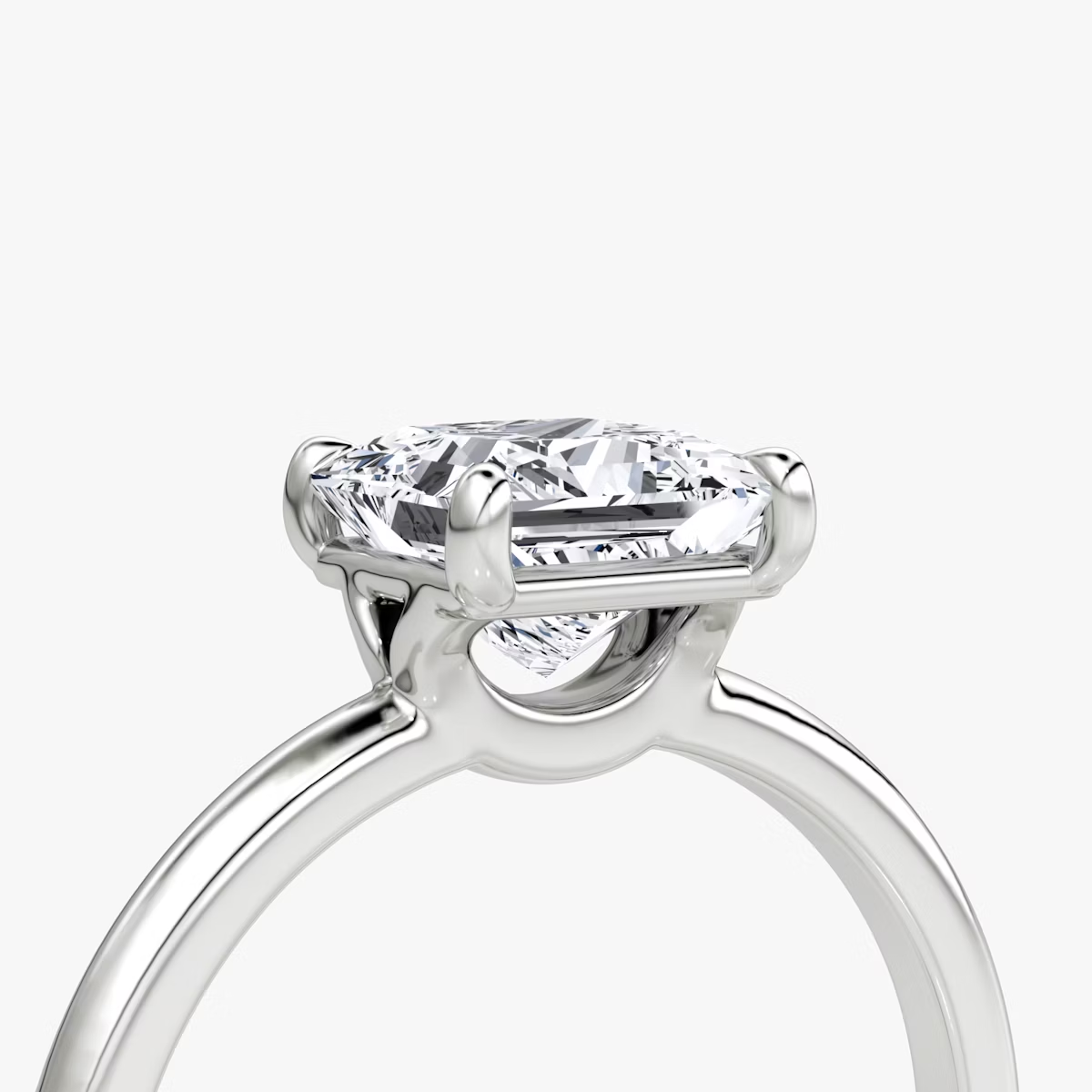 The Signature Princess Engagement Ring in Plain Standard Band