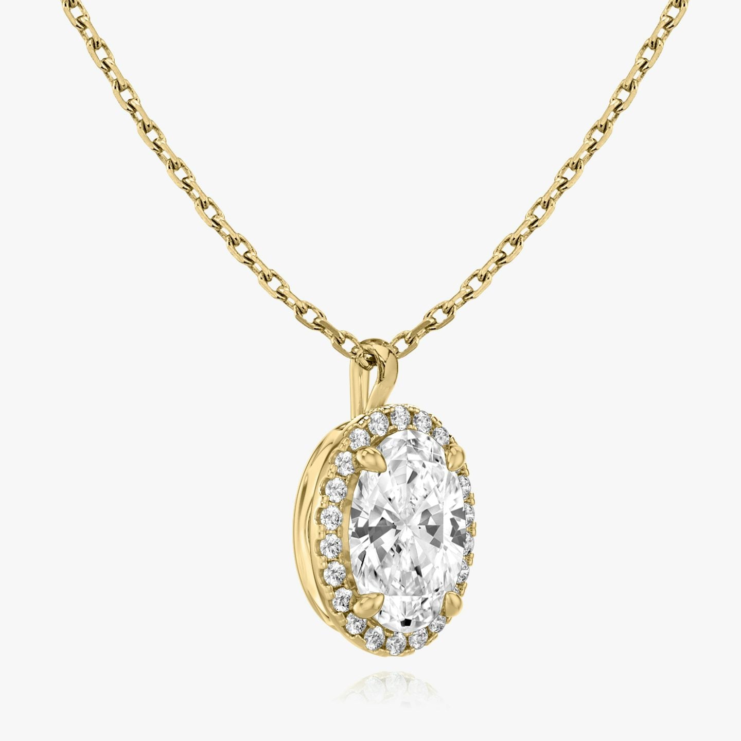 Oval Halo Pendant