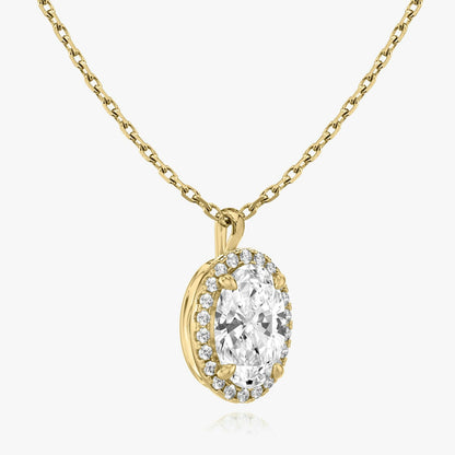 Oval Halo Pendant