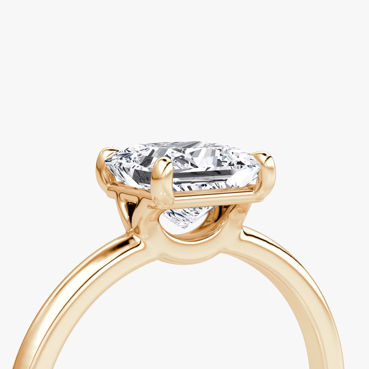 The Signature Princess Engagement Ring in Plain Standard Band