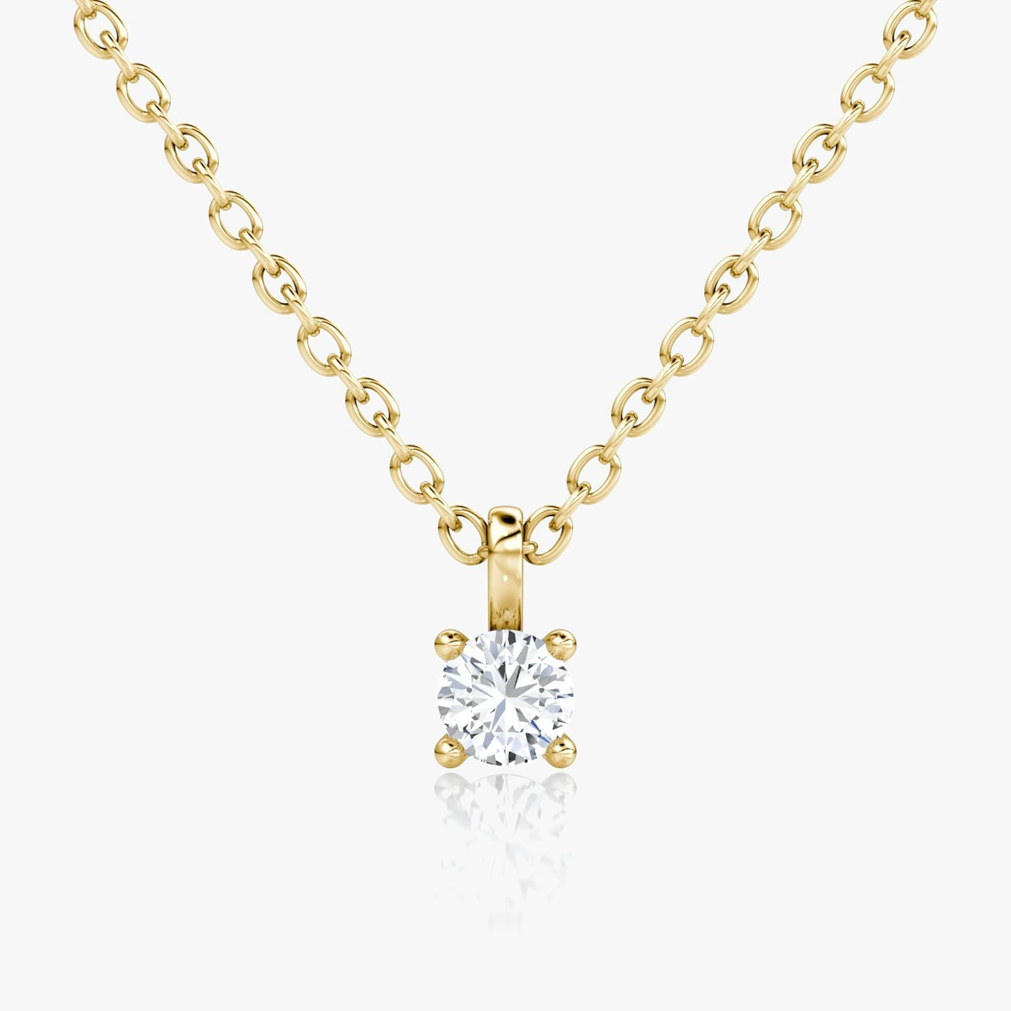 Round Petitie Solitaire Pendant