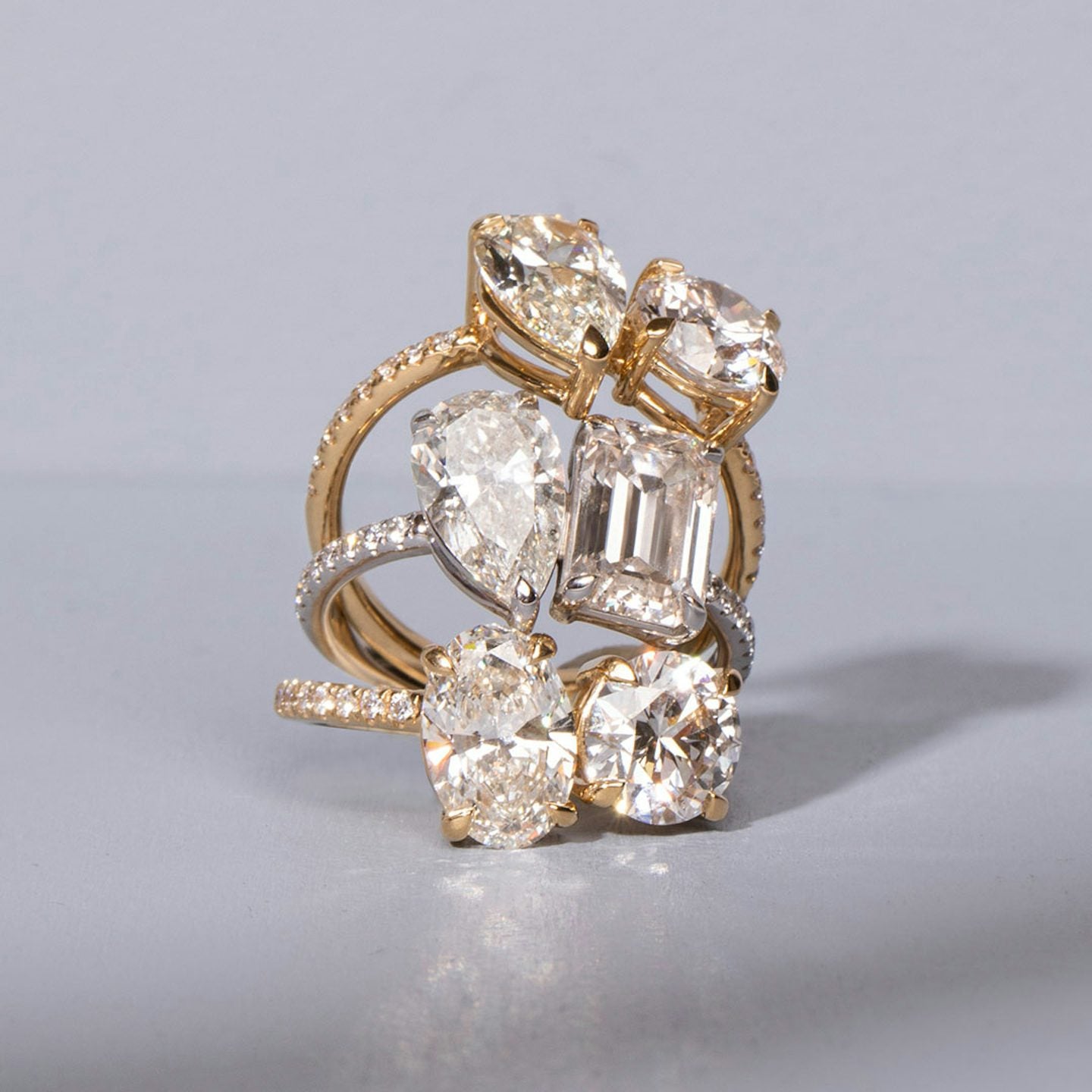 Toi et Moi Pave Engagement Ring