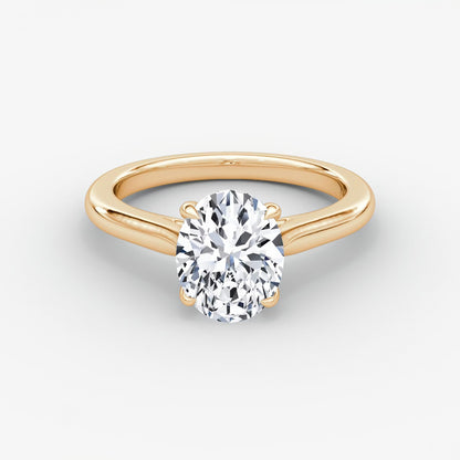 Trellis Cathedral Oval Plain Engagement Ring